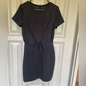 Black dress. Express. Size small. Very stretchy. Cute tye in front.